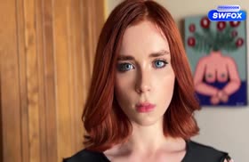 Рыжая русская бабенка показывает хардкорный трах